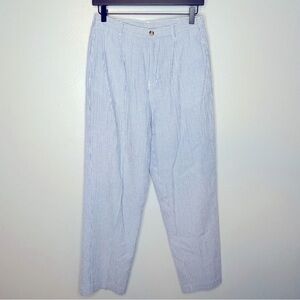 Talbots Kids Blue & White Seersucker Striped Pants‎ Size 16